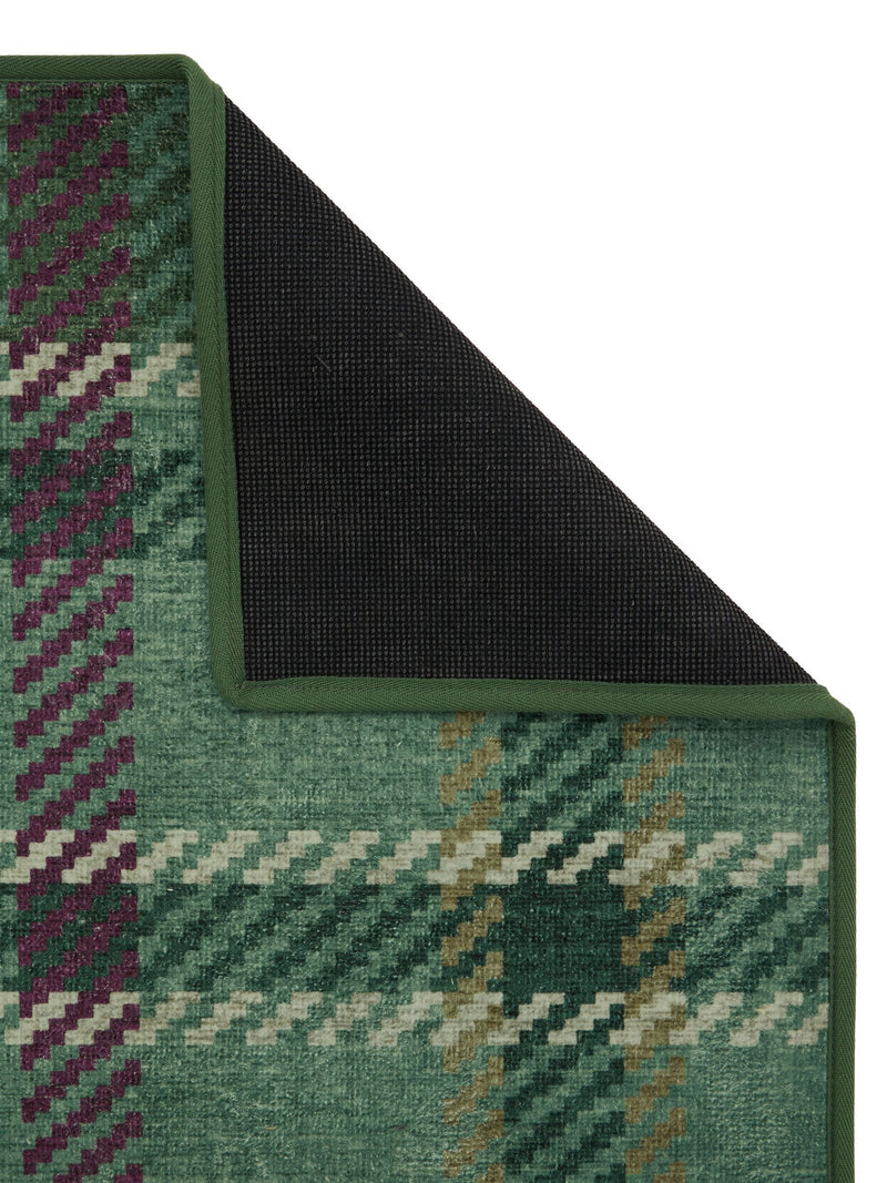Hug Rug Emerald Isla Plaid rug 100% polyester UK version