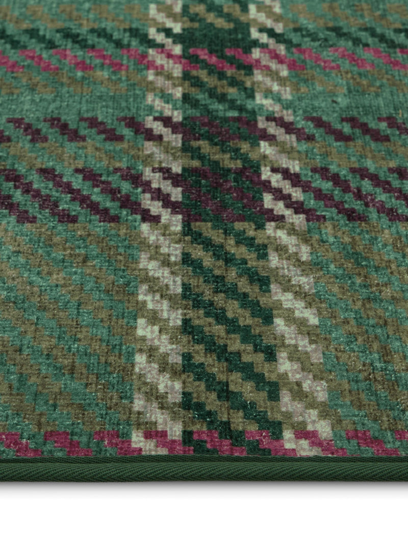 Hug Rug Emerald Isla Plaid rug 100% polyester UK version