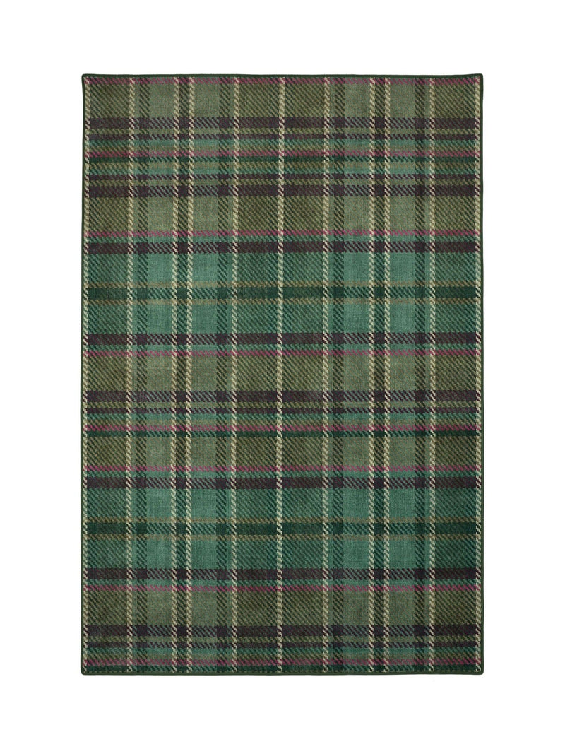Hug Rug Emerald Isla Plaid rug 100% polyester UK version