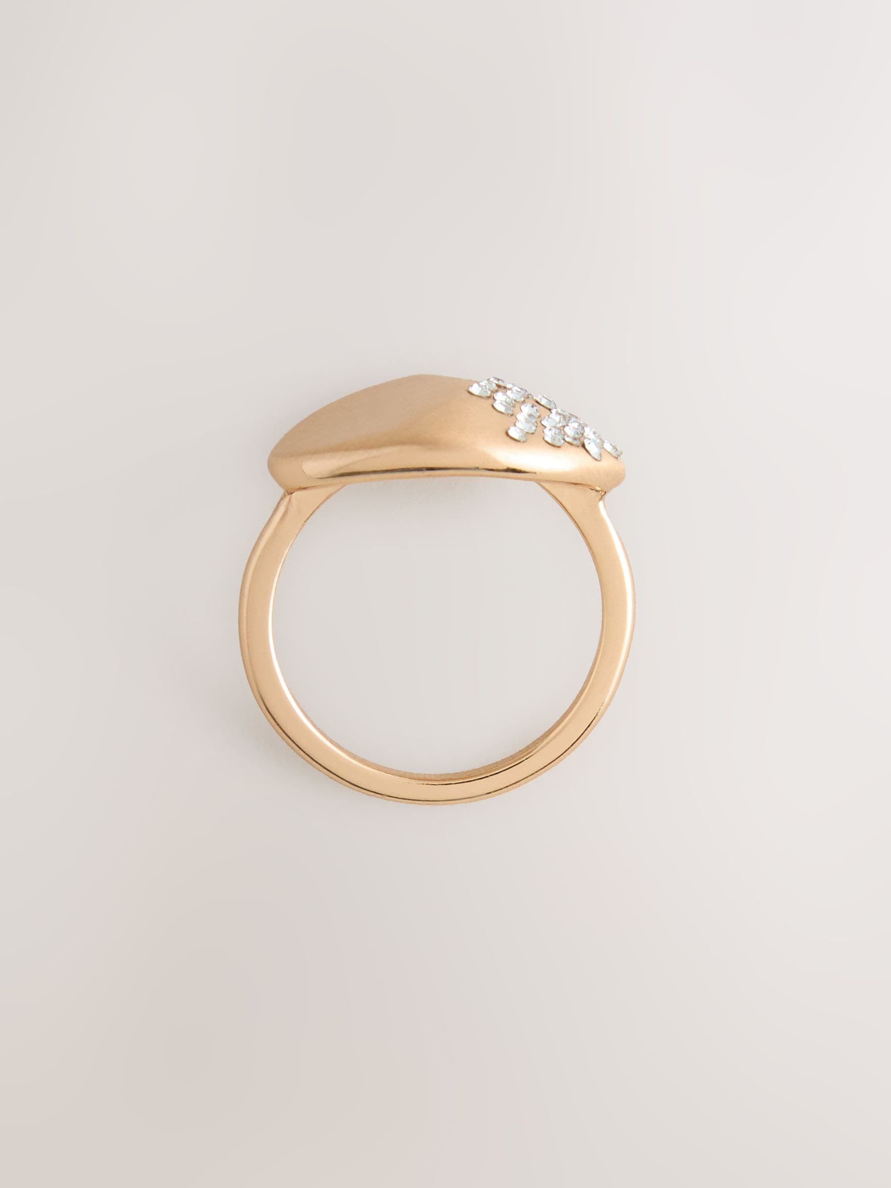 Gold tone pave sparkle ring, imported from the UK