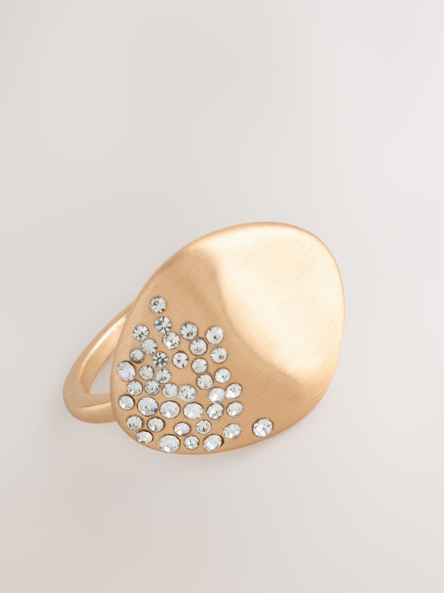 Gold tone pave sparkle ring, imported from the UK