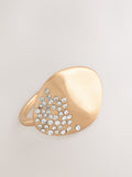 Gold tone pave sparkle ring, imported from the UK