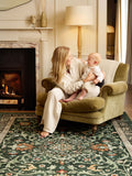 Hug Rug Green Country Paisley rug, imported from the UK