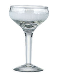 Nkuku Clear Anara etched champagne glasses set of 4, imported from the UK