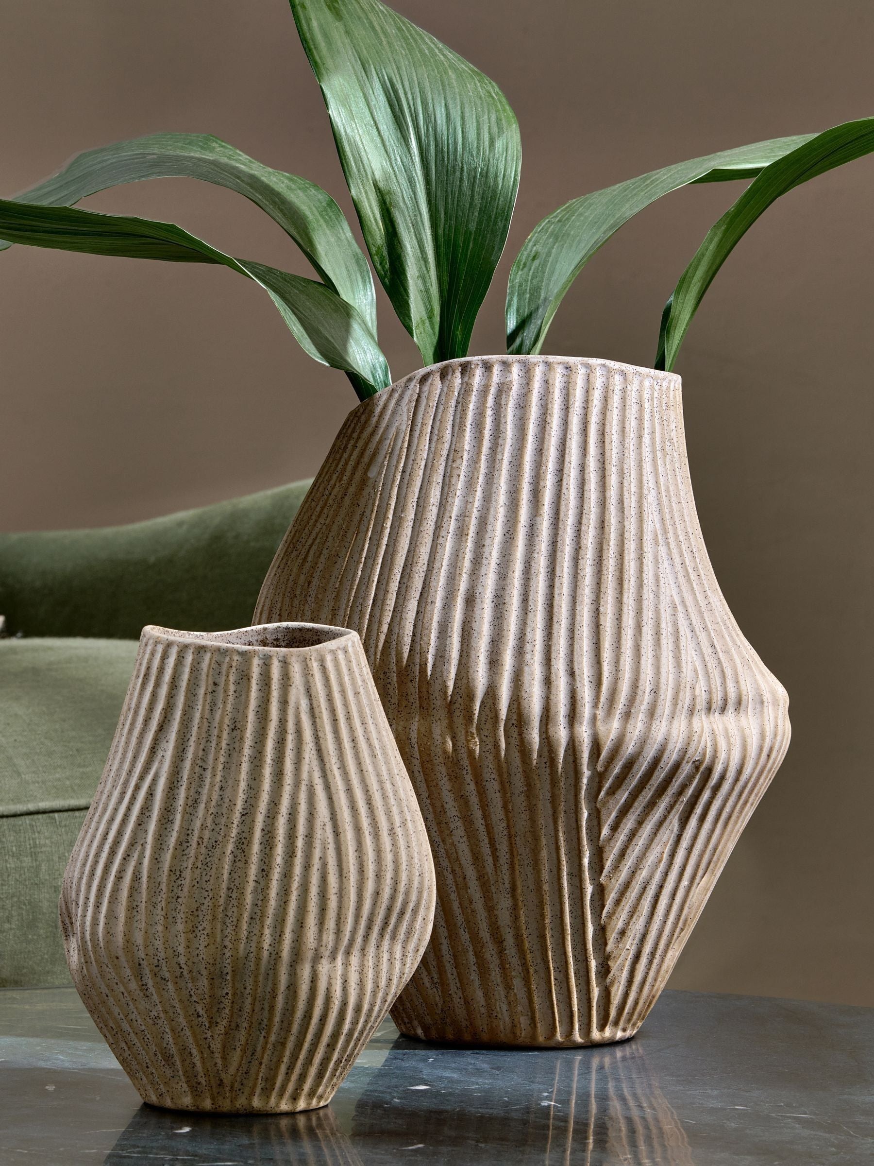Nkuku Natural Kalai ceramic vase - British product