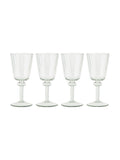 Nkuku clear Minati wine glasses set of 4, 18cm height (British brand)