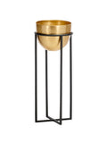 Nkuku antique brass Atsu planter stand, UK version
