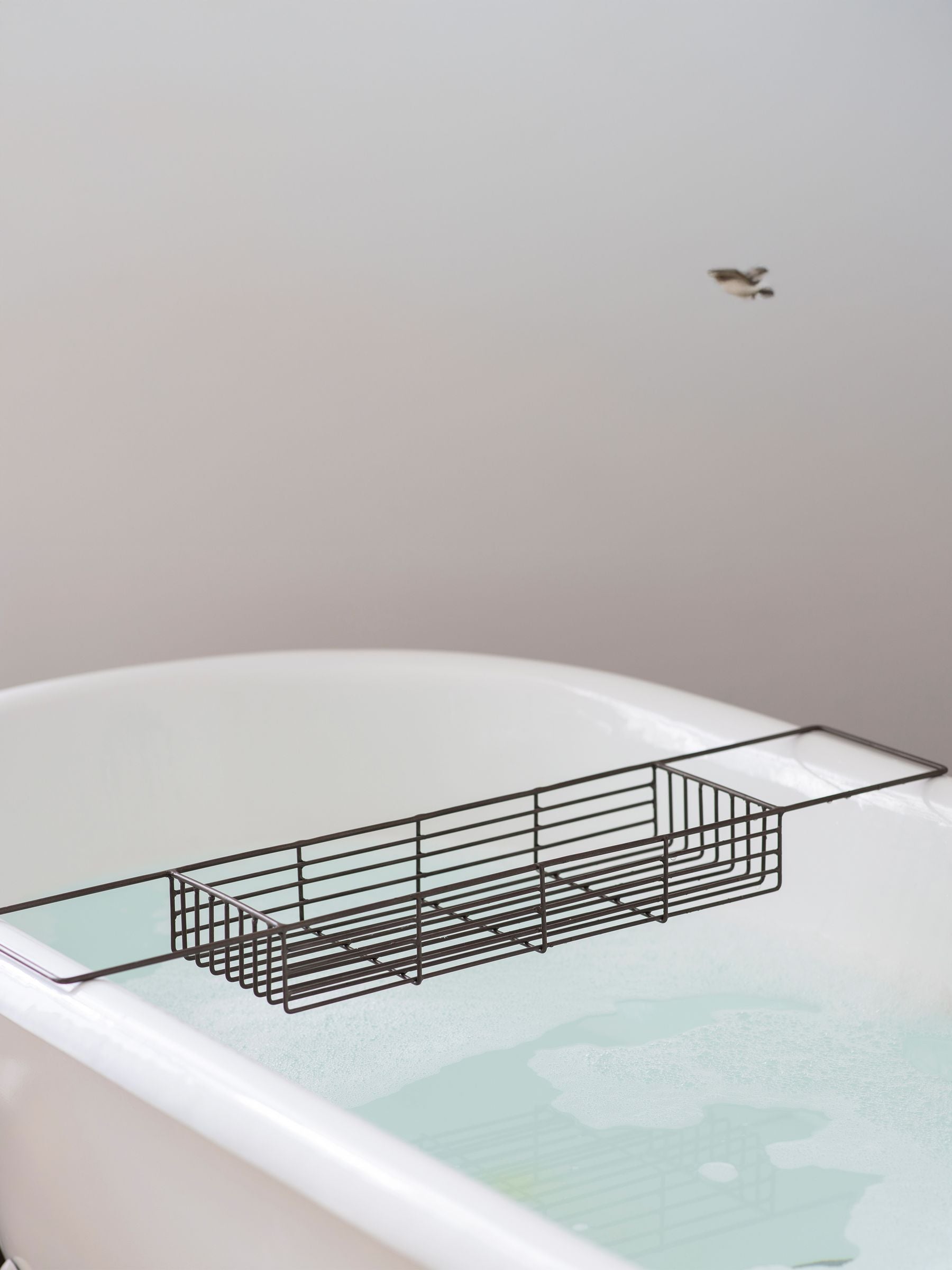 Nkuku aged brass Indore bath bridge, UK version