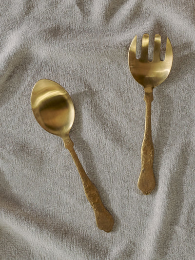 Next Nkuku Gold Khana Salad Servers- Buy online at McGrocer