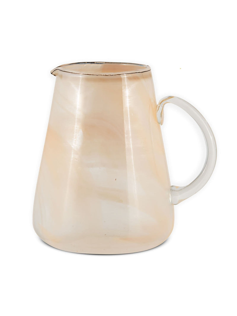Nkuku glass jug apricot marble swirl - British product