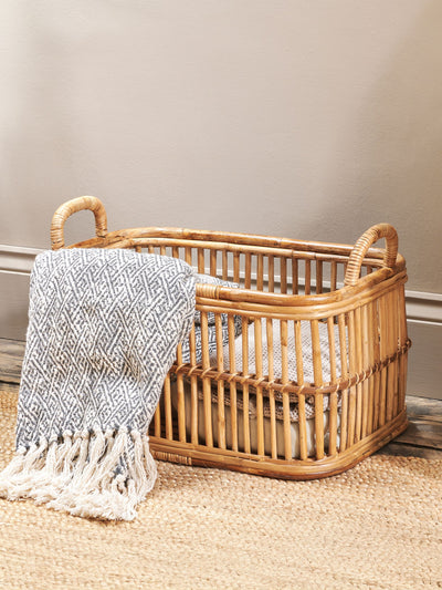 Next Nkuku Natural Rammi Rattan Laundry Basket- Buy online at McGrocer