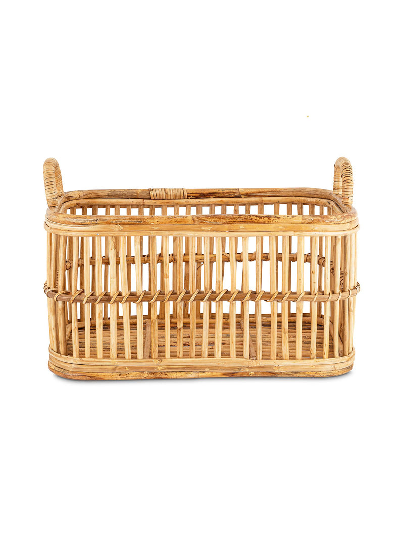 Nkuku Rammi rattan laundry basket 53cm - British product
