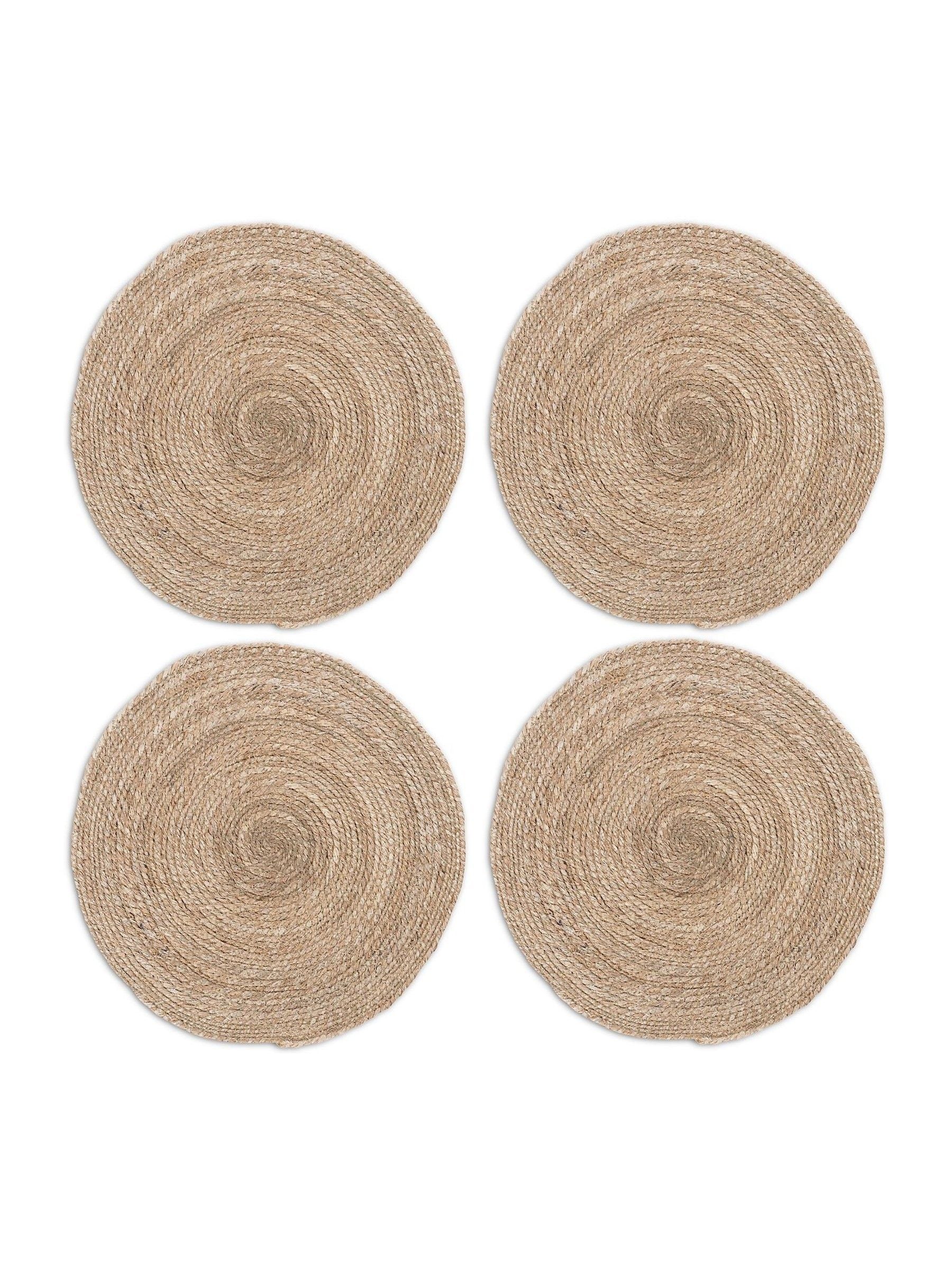 Nkuku Keso natural woven placemat 35cm - British product