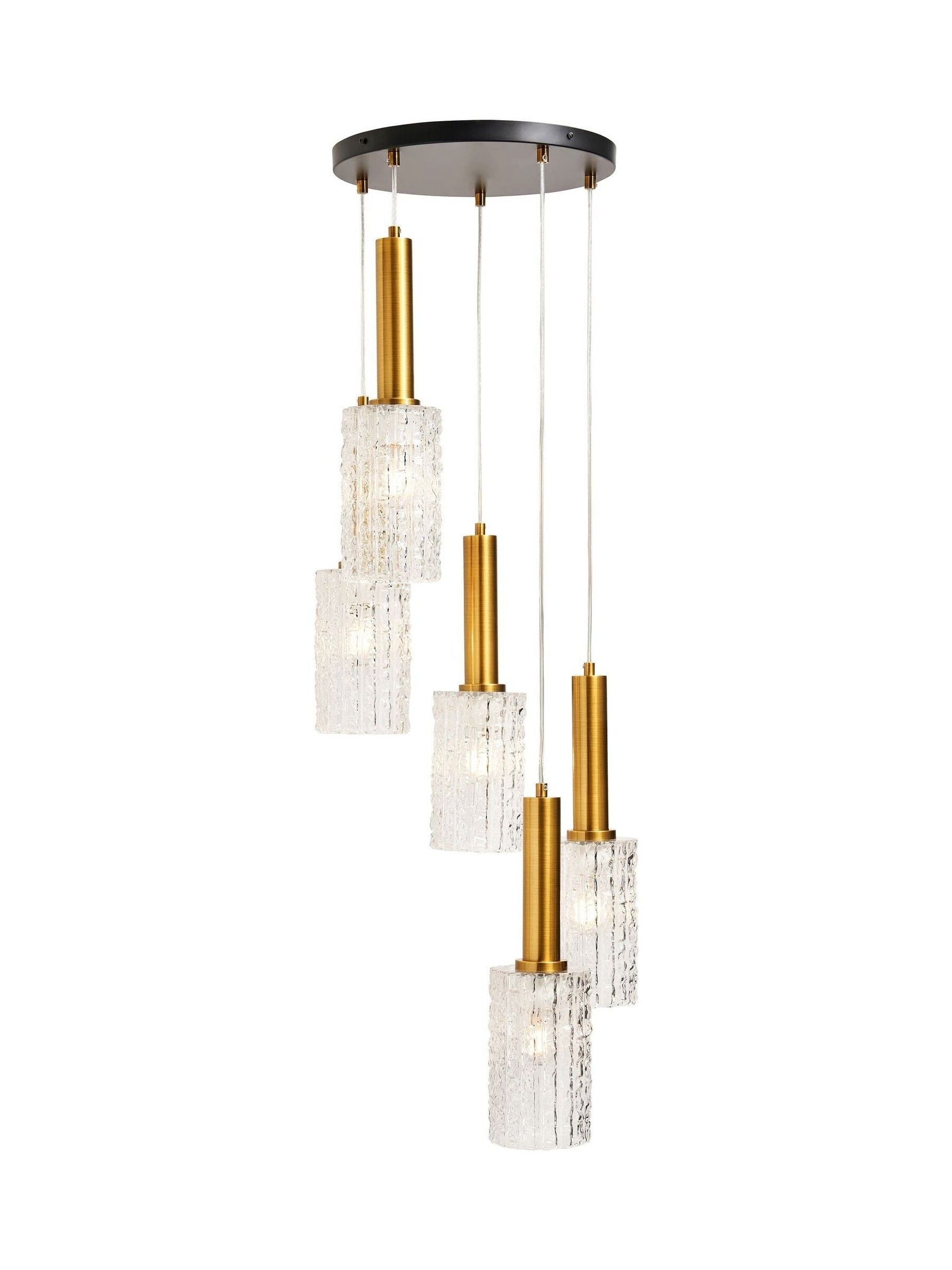 Visconte by BHS Hugo 5 light glass cluster ceiling light, UK version
