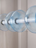 Visconte Elias sky blue 6 LED glass ceiling light (British brand)