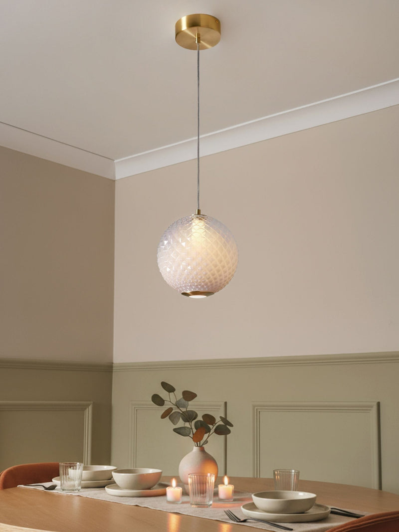 BHS satin brass LED pendant light (British brand)