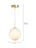 BHS satin brass LED pendant light (British brand)