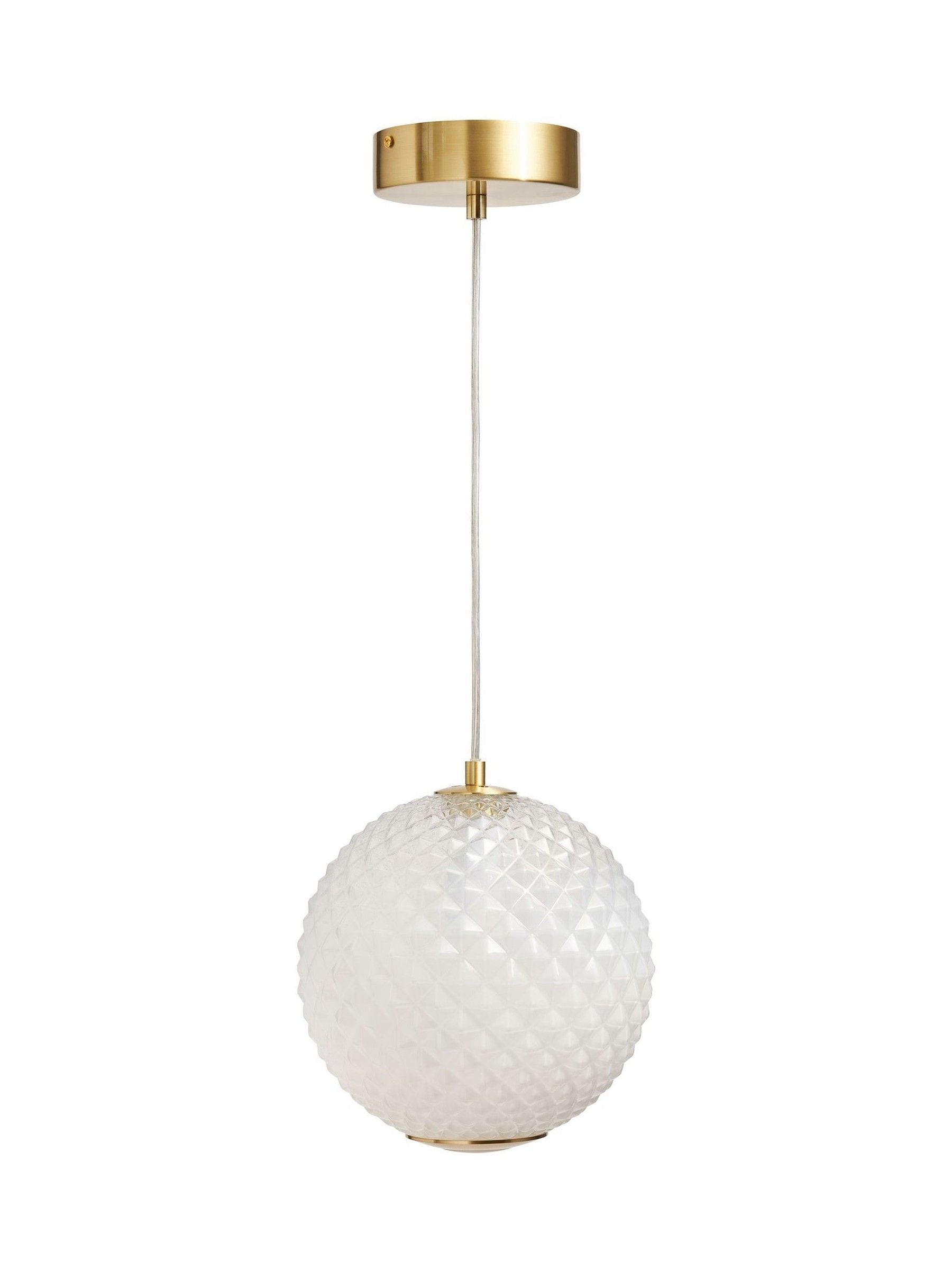 BHS satin brass LED pendant light (British brand)