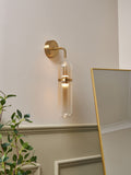 BHS Bjorn LED glass wall lamp with champagne shade (British brand)