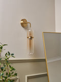 BHS Bjorn LED glass wall lamp with champagne shade (British brand)