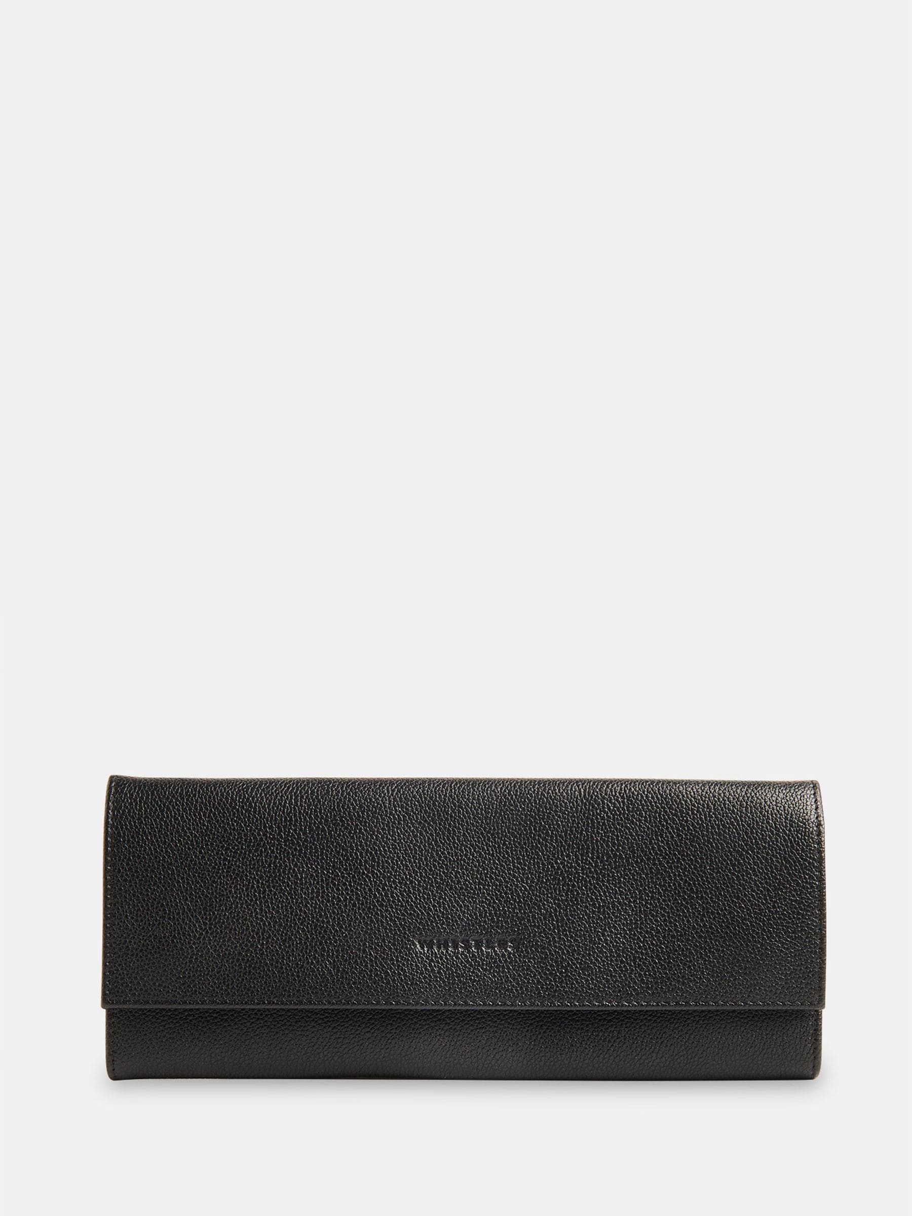 Whistles black leather jewellery wrap, UK version