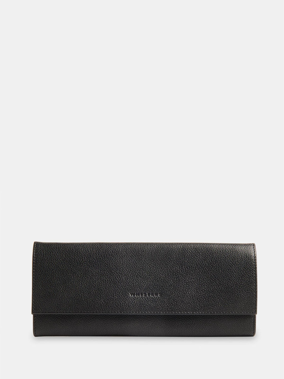 Whistles black leather jewellery wrap, UK version