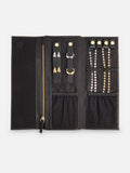 Whistles black leather jewellery box, compact size, imported from the UK