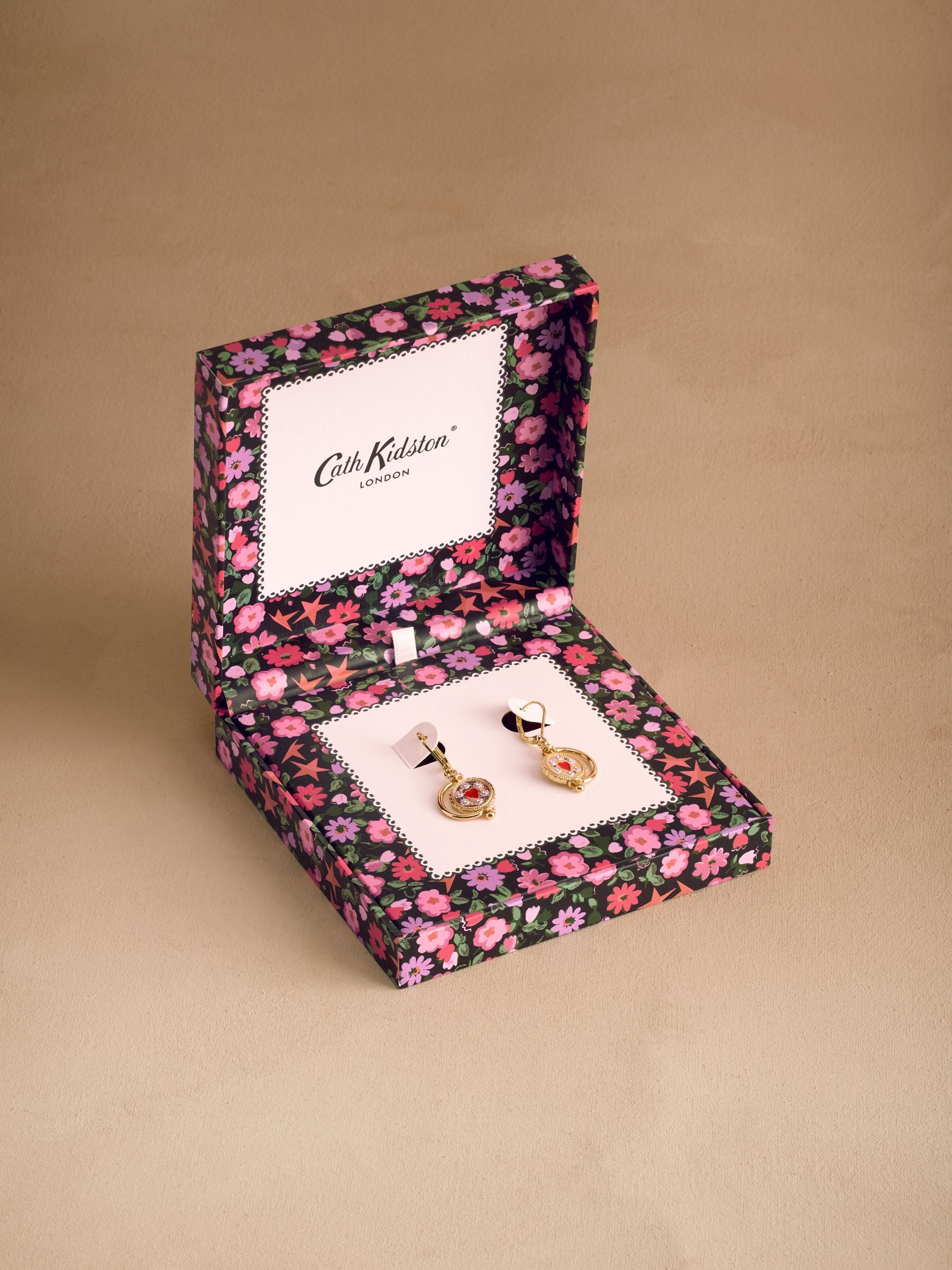Cath Kidston spinning pendant earrings gold tone - British product