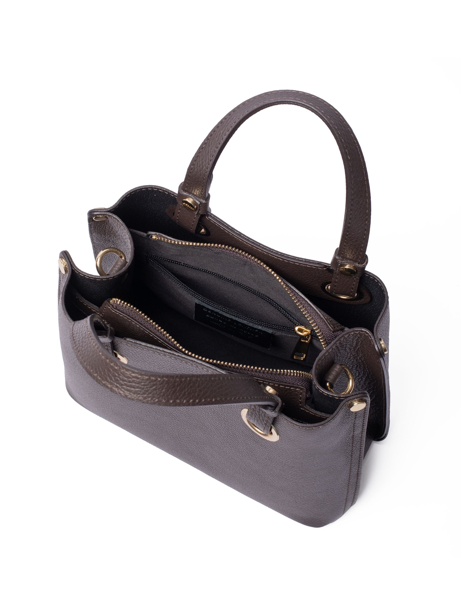 LRM Goods Gracie brown leather bucket bag, imported from the UK