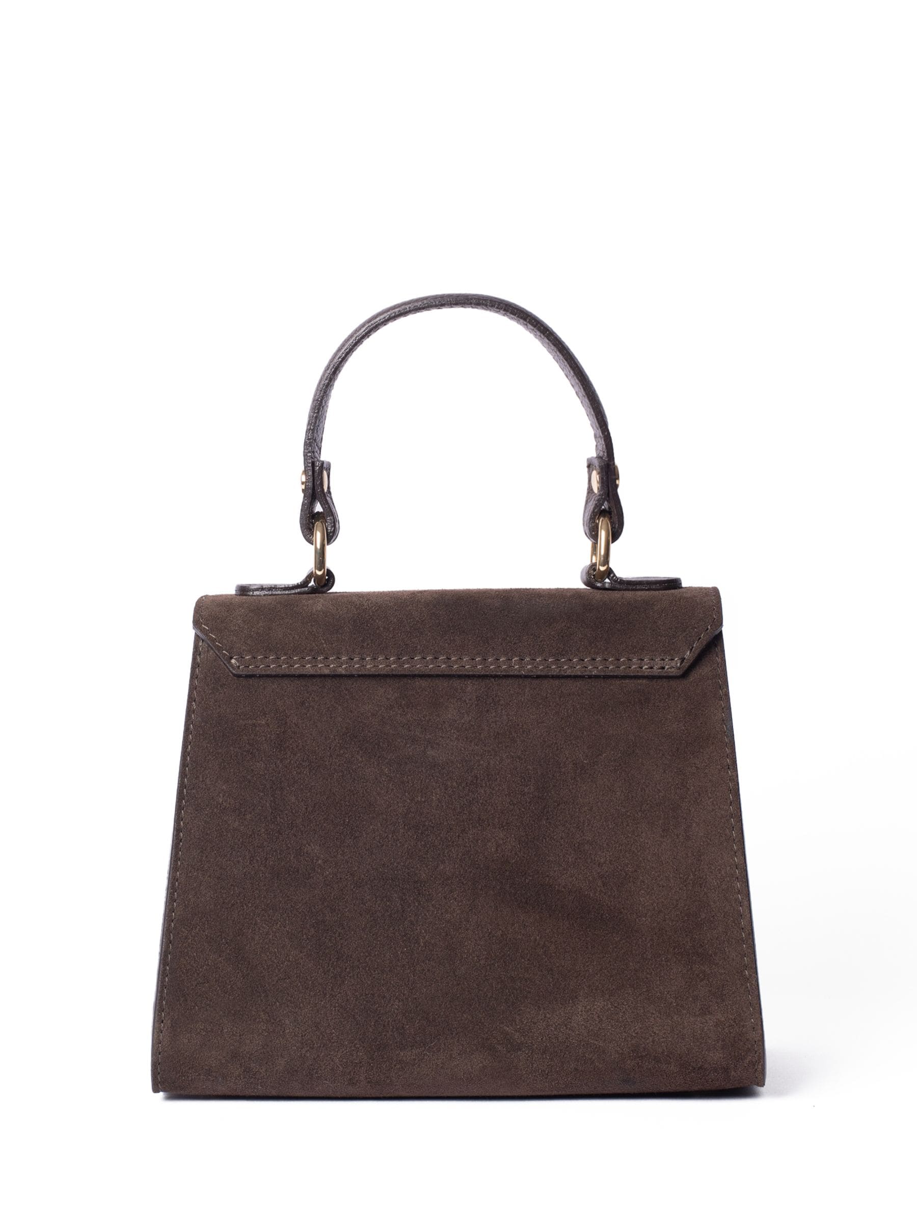 LRM Goods Polly suede top handle brown bag (British brand)