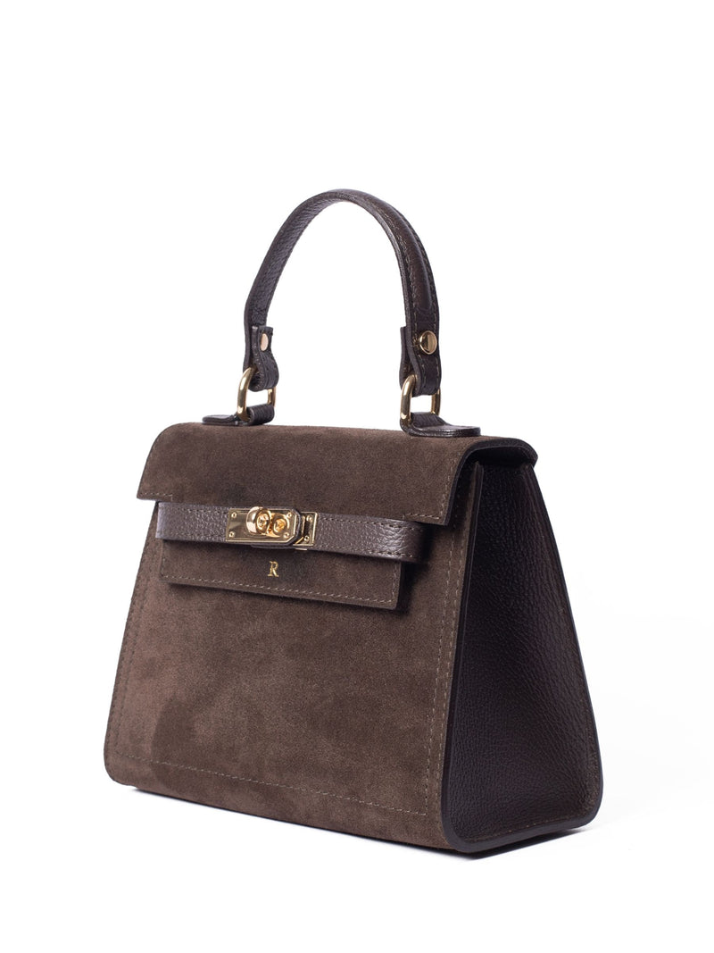 LRM Goods Polly suede top handle brown bag (British brand)