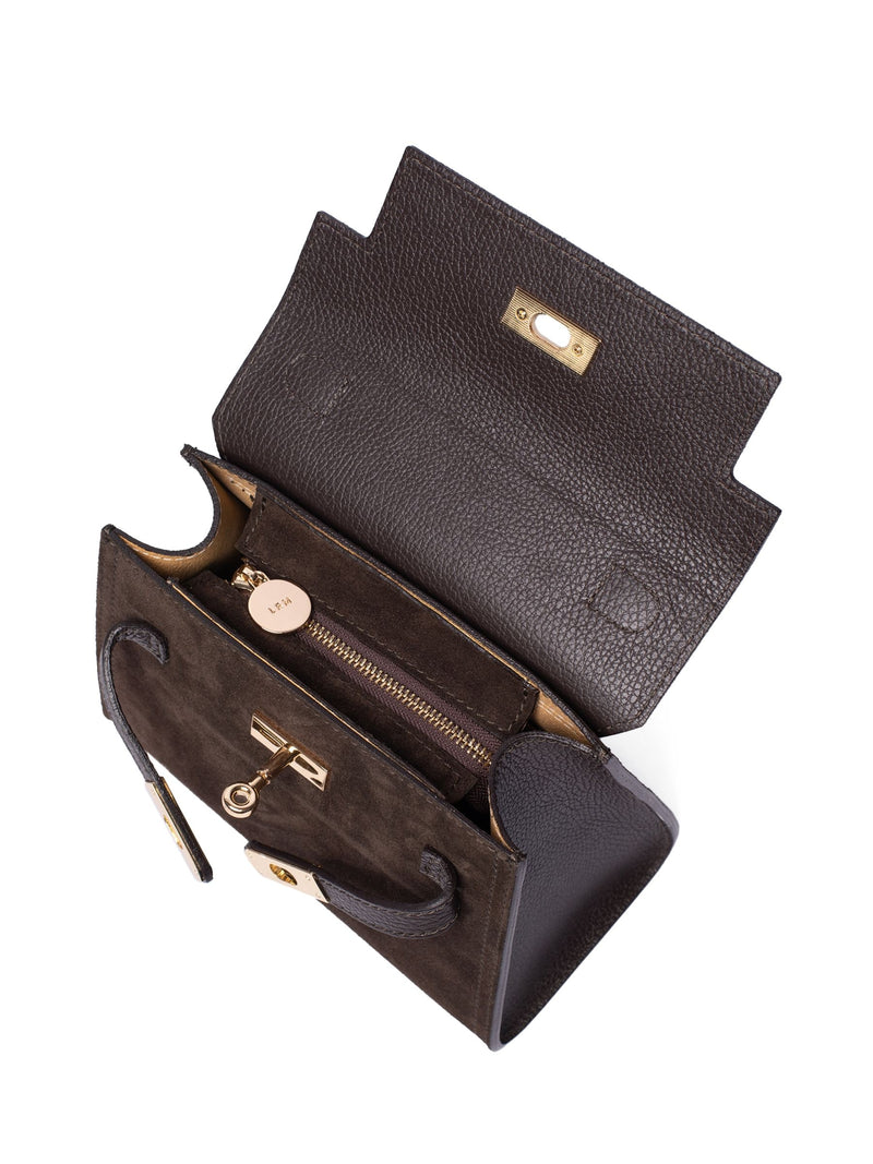 LRM Goods Polly suede top handle brown bag (British brand)