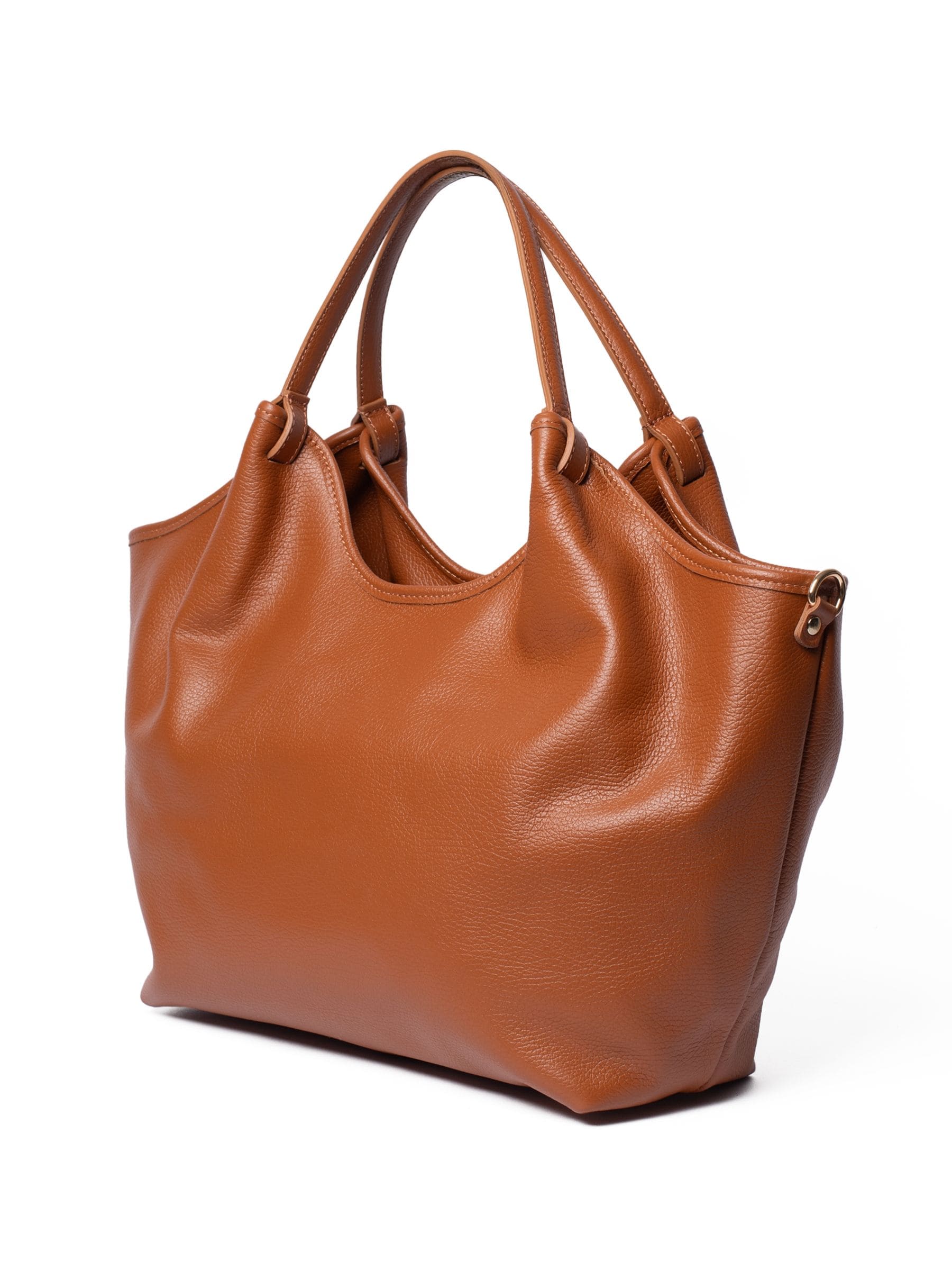 LRM Goods Lily Leather brown tote bag, imported from the UK