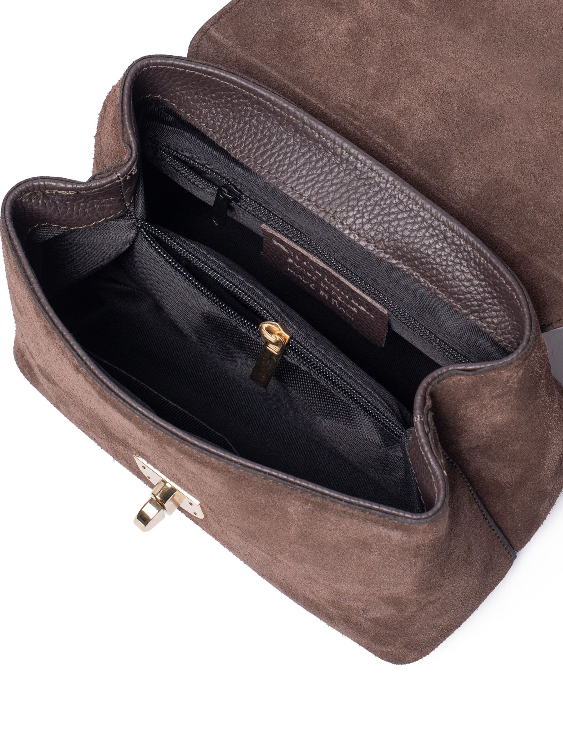 LRM Goods brown suede Lucinda top handle handbag, UK version