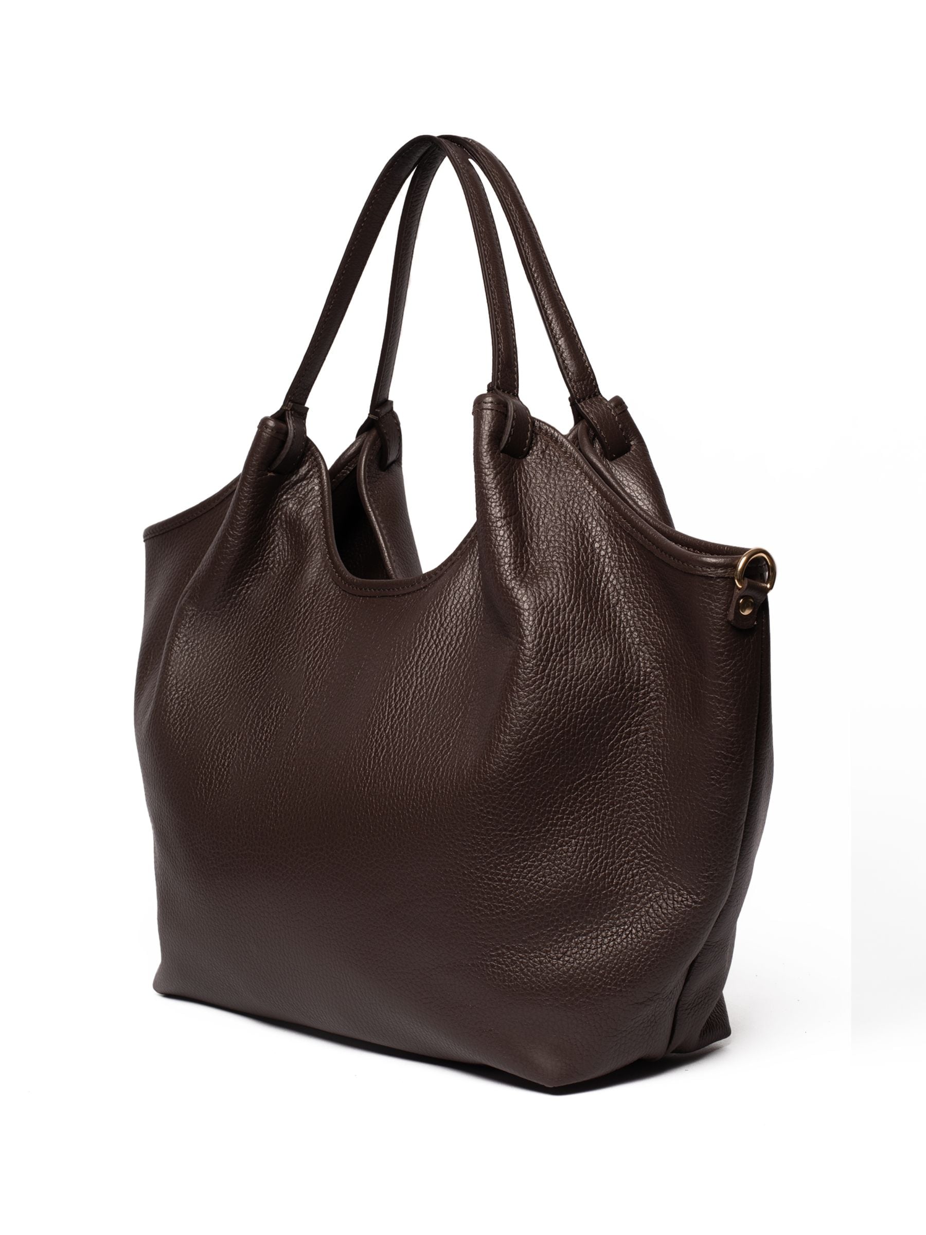 LRM Goods Lily Leather Brown Tote Bag, imported from the UK