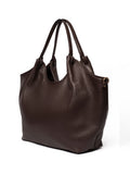 LRM Goods Lily Leather Brown Tote Bag, imported from the UK