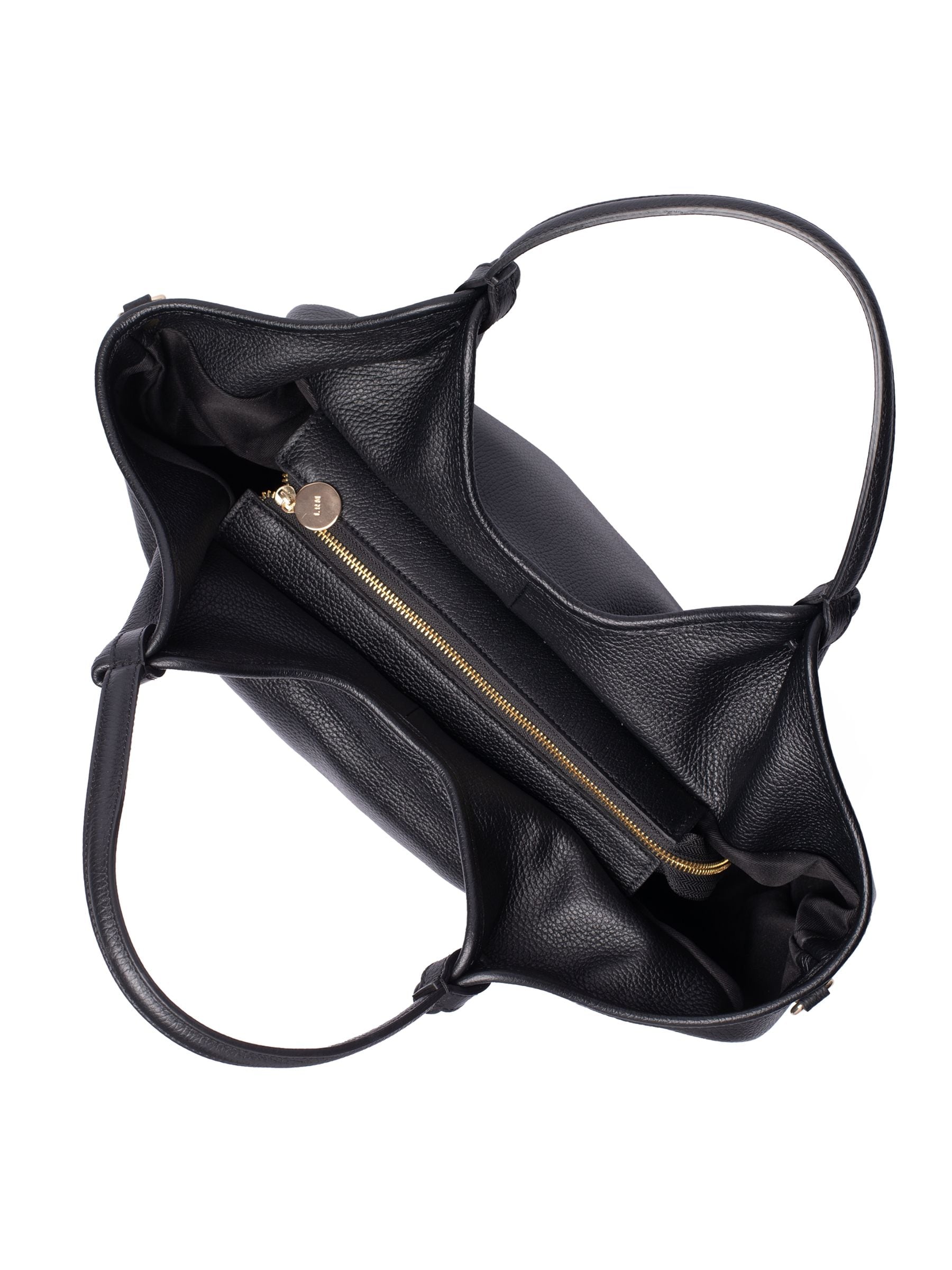 LRM Goods Lily tote bag in black leather, UK version