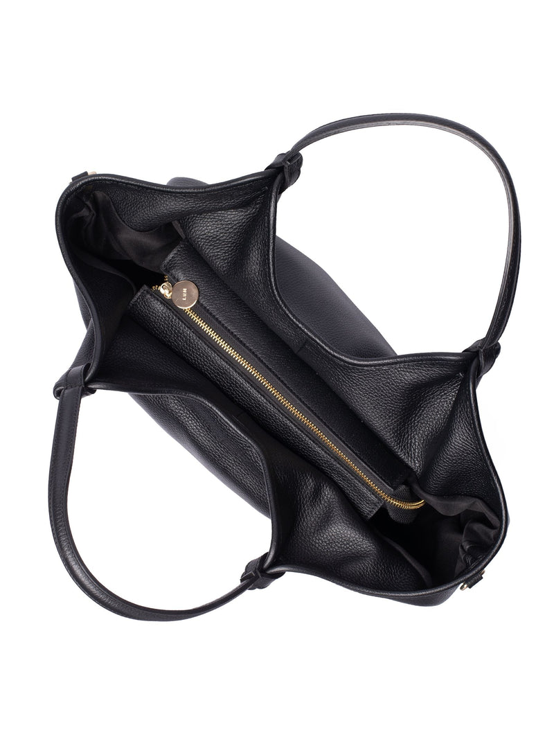 LRM Goods Lily tote bag in black leather, UK version
