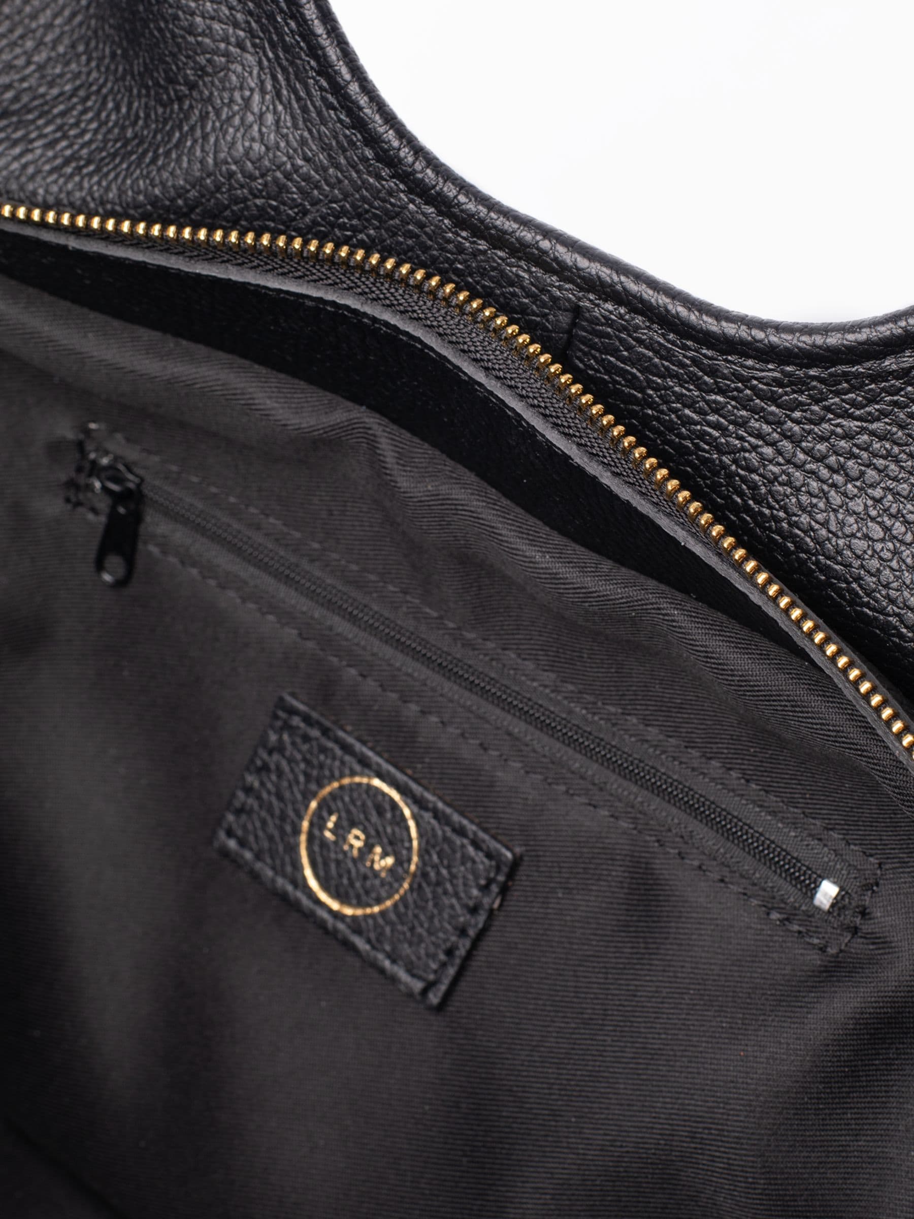 LRM Goods Lily tote bag in black leather, UK version
