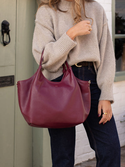 Next LRM Goods Red The Lily Leather Tote Bag- Buy online at McGrocer