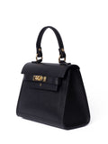 LRM Goods Polly Top Handle Black Leather Bag (British brand)
