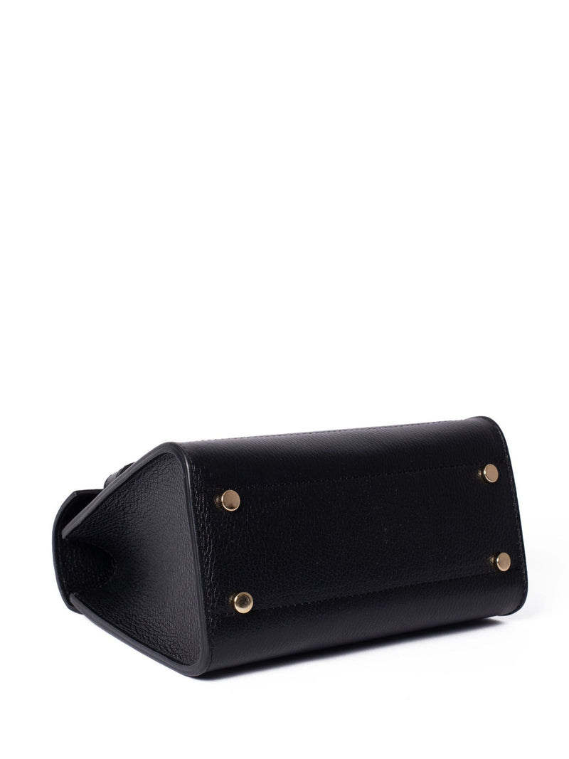 LRM Goods Polly Top Handle Black Leather Bag (British brand)