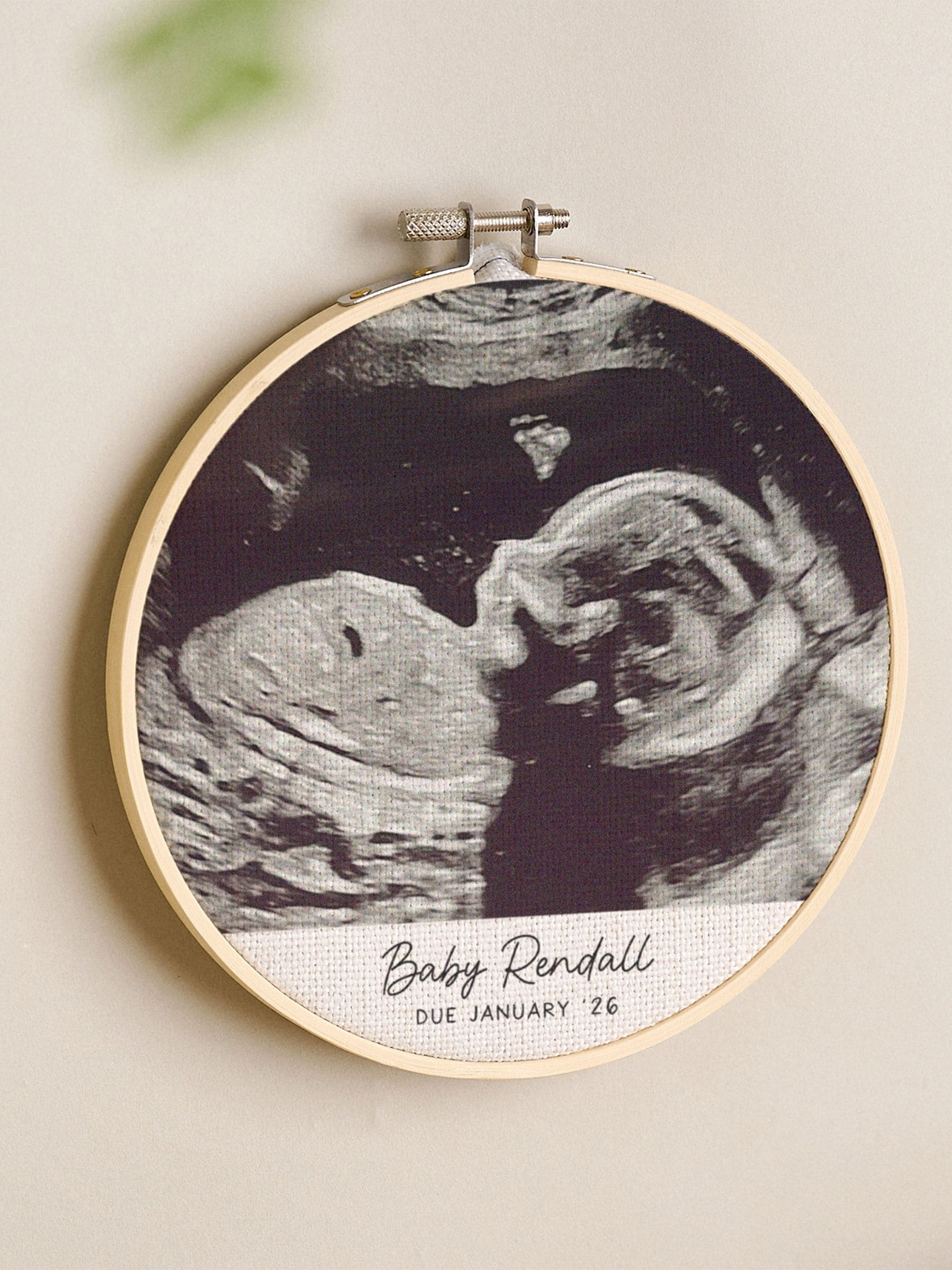 No Ordinary Gift baby scan photo hoop 15cm - British product