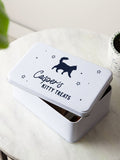 No Ordinary Gift personalised cat silhouette storage tin 23cm (British brand)