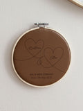 No Ordinary Gift personalised leather anniversary hoop 15cm, imported from the UK