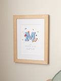 No Ordinary Gift personalised rocket print A5 - British product