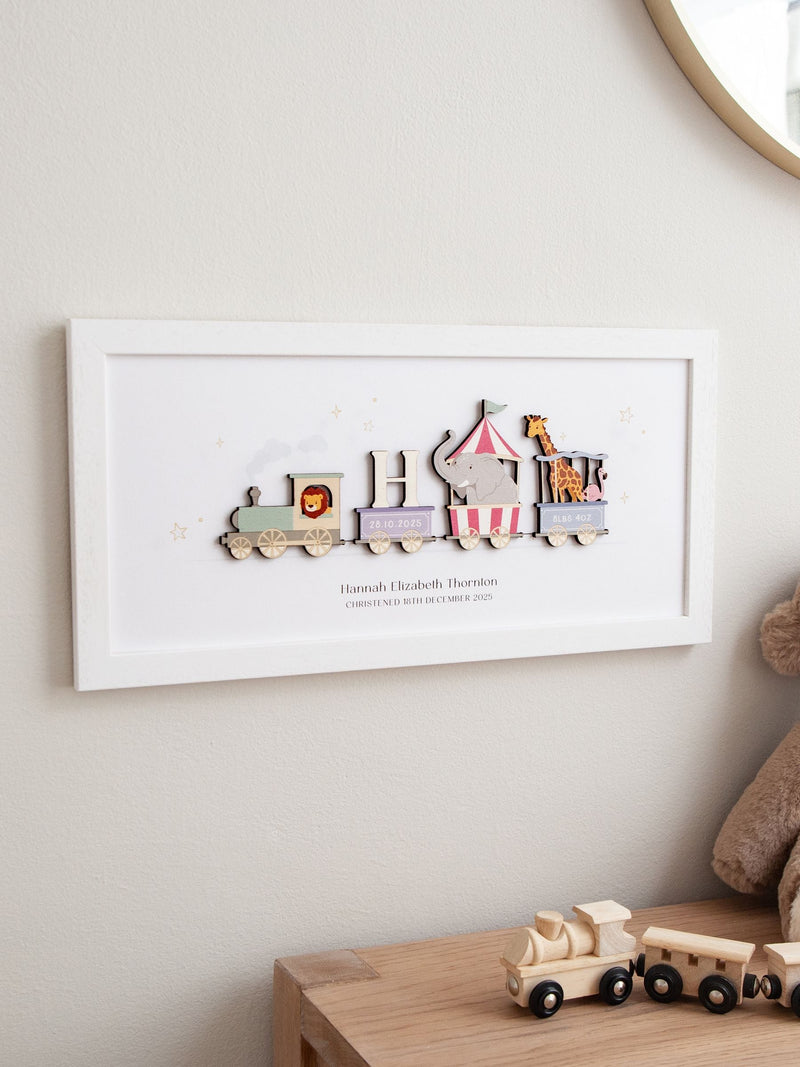 No Ordinary Gift personalised circus print 18x40cm - British product