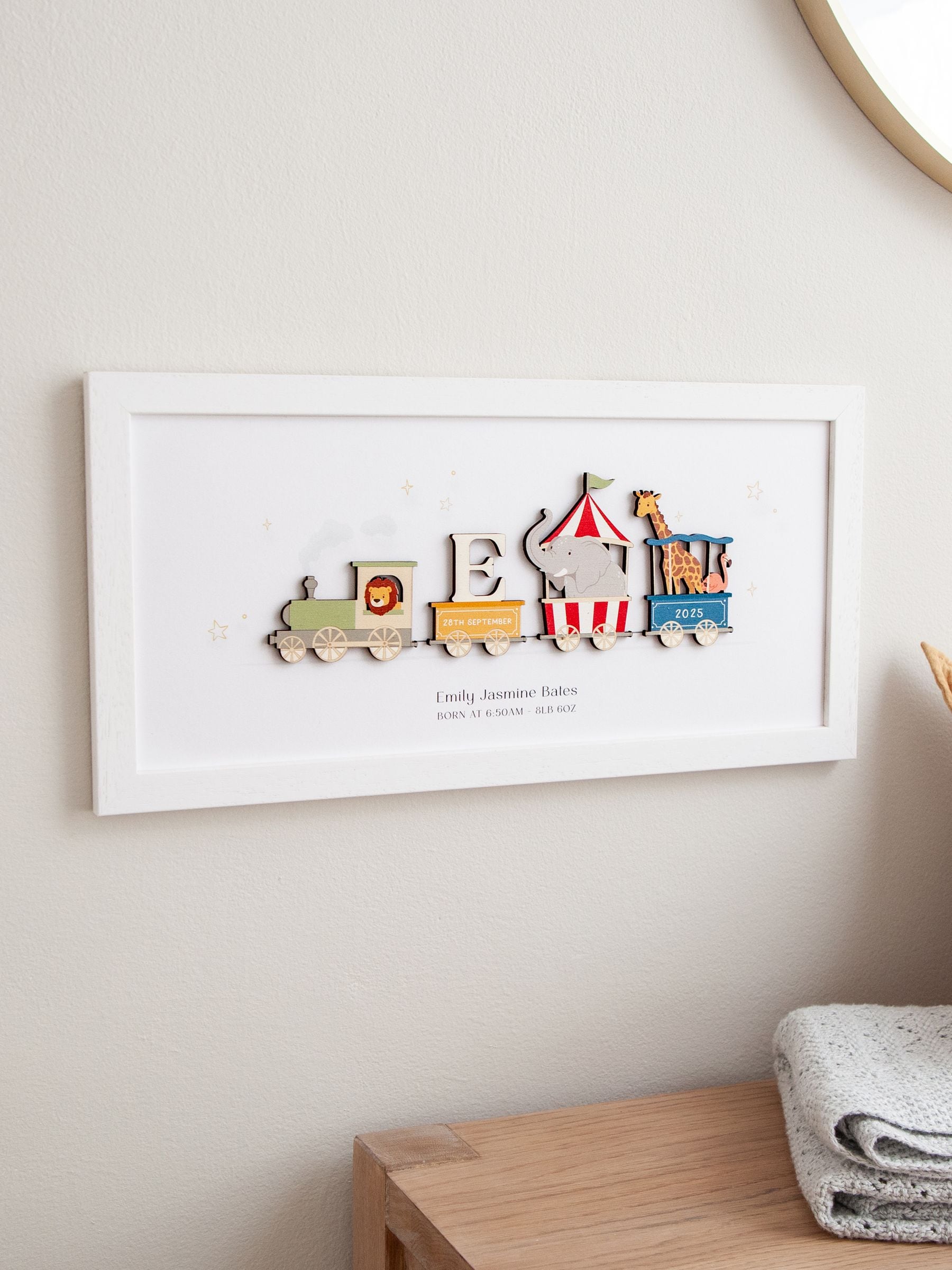 No Ordinary Gift personalised circus print 18x40cm - British product