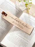 No Ordinary Gift couples engraved leather bookmark with names - British product
