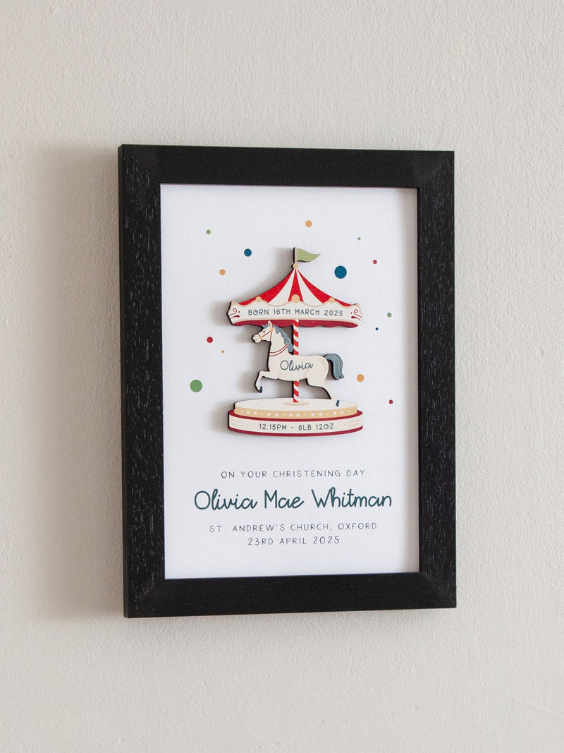 No Ordinary Gift baby carousel print 18x24cm - British product